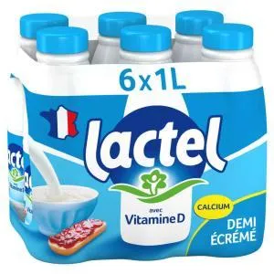 LAIT DEMI-ECREME 6X1L