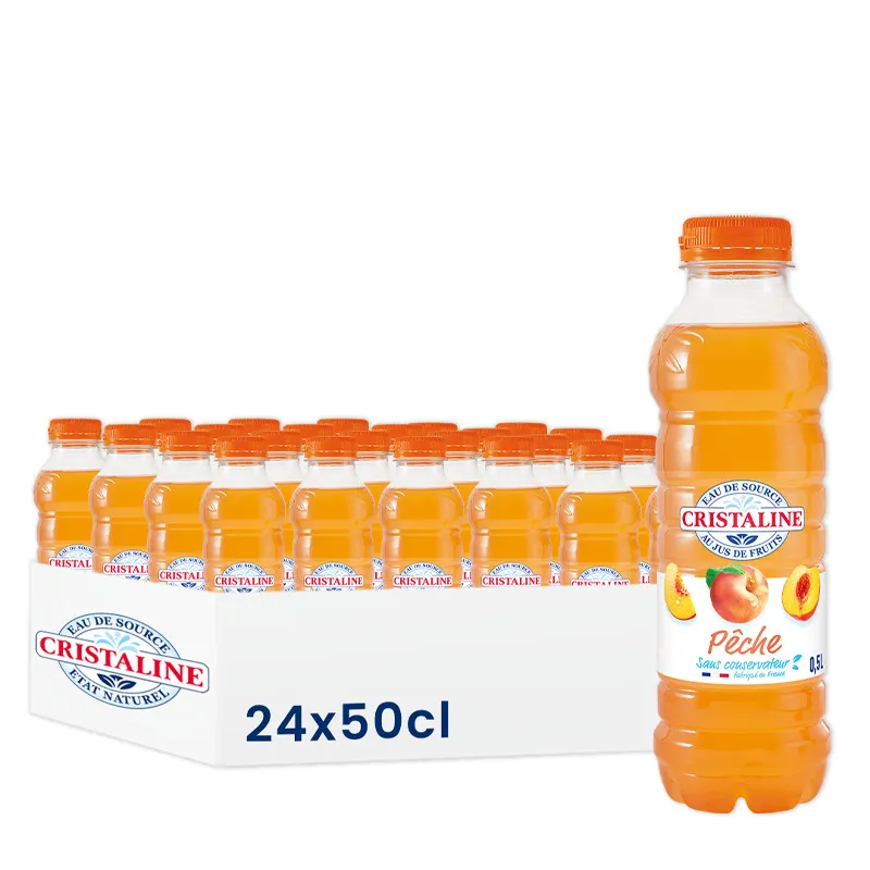 EAU CRISTALINE PECHE 50CL X 24