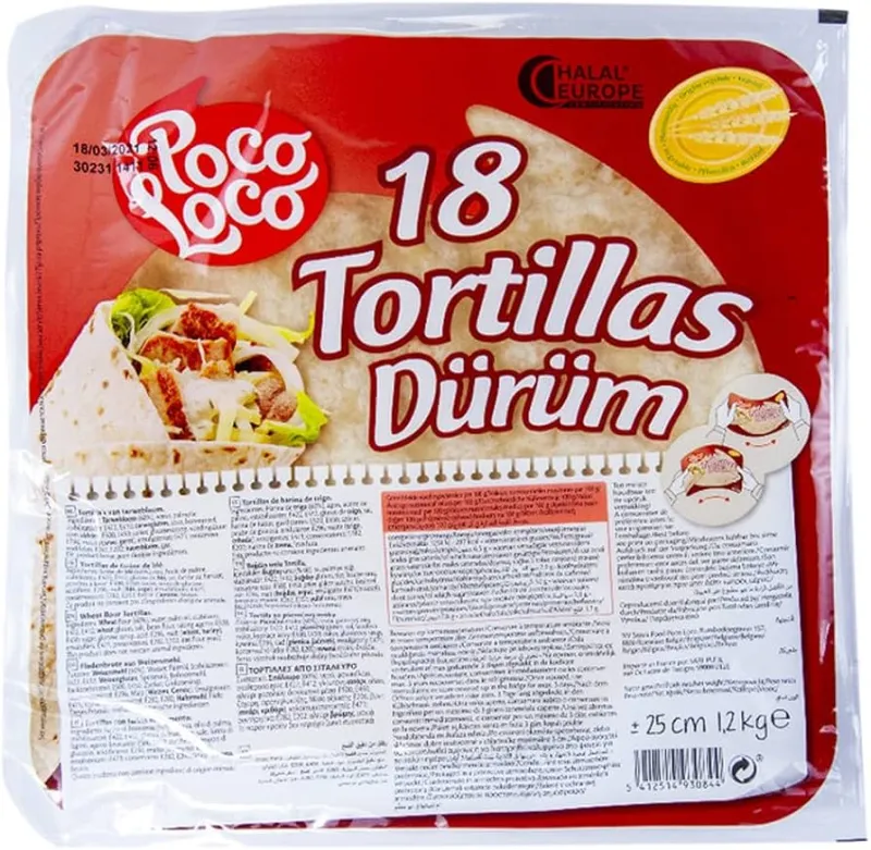 TORTILLAS 25 CM (6*18)