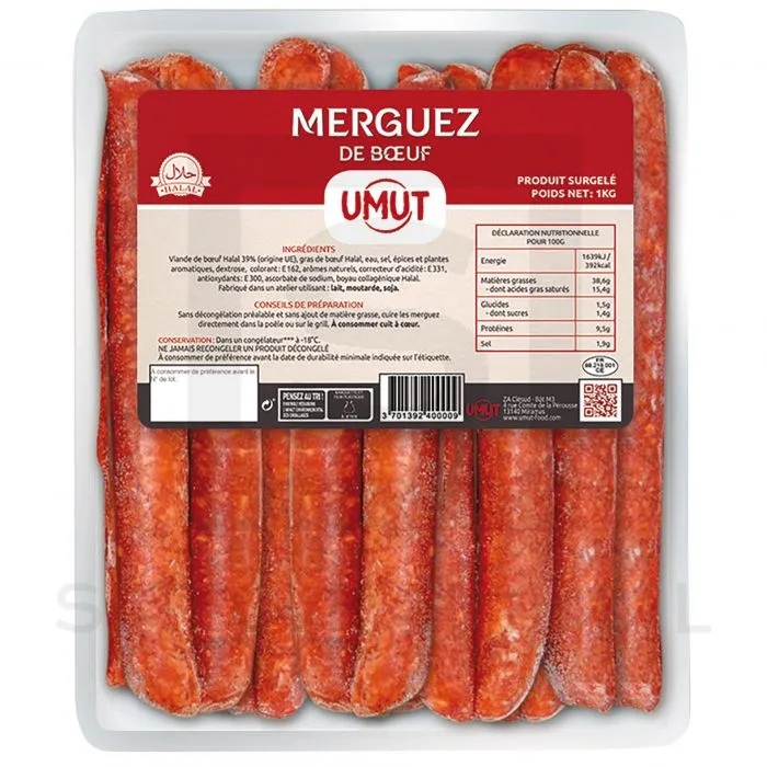 MERGUEZ TRANCHE HALAL PREMIUM 1 KG